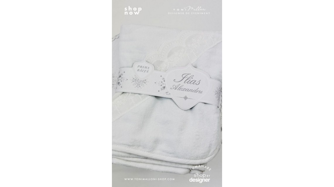 Set Prima Baita cu nasii dupa Botez pentru Băieți cu fulgi de nea 1